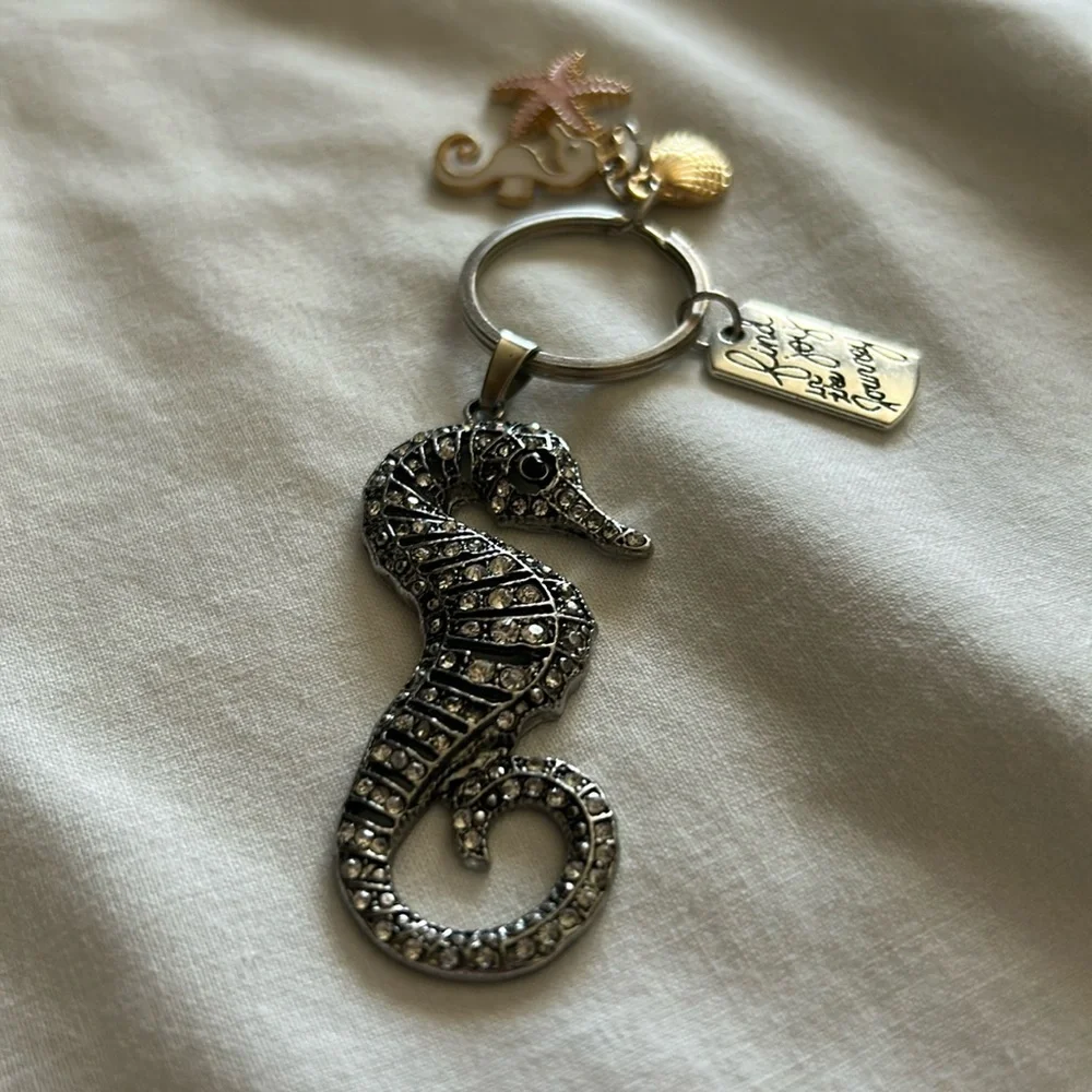 Silver‎ “Find Joy in the Journey” keychain